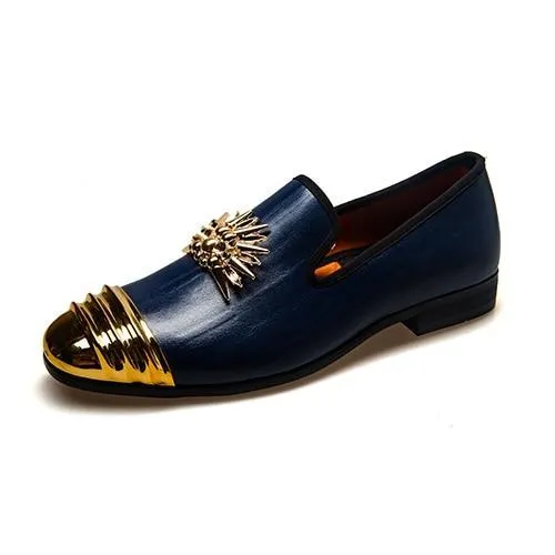 Brand New Luxury Men  Loafer Patchwork Of Genuine Leather And Horsehair Round Toe Slip On Dress Shoes