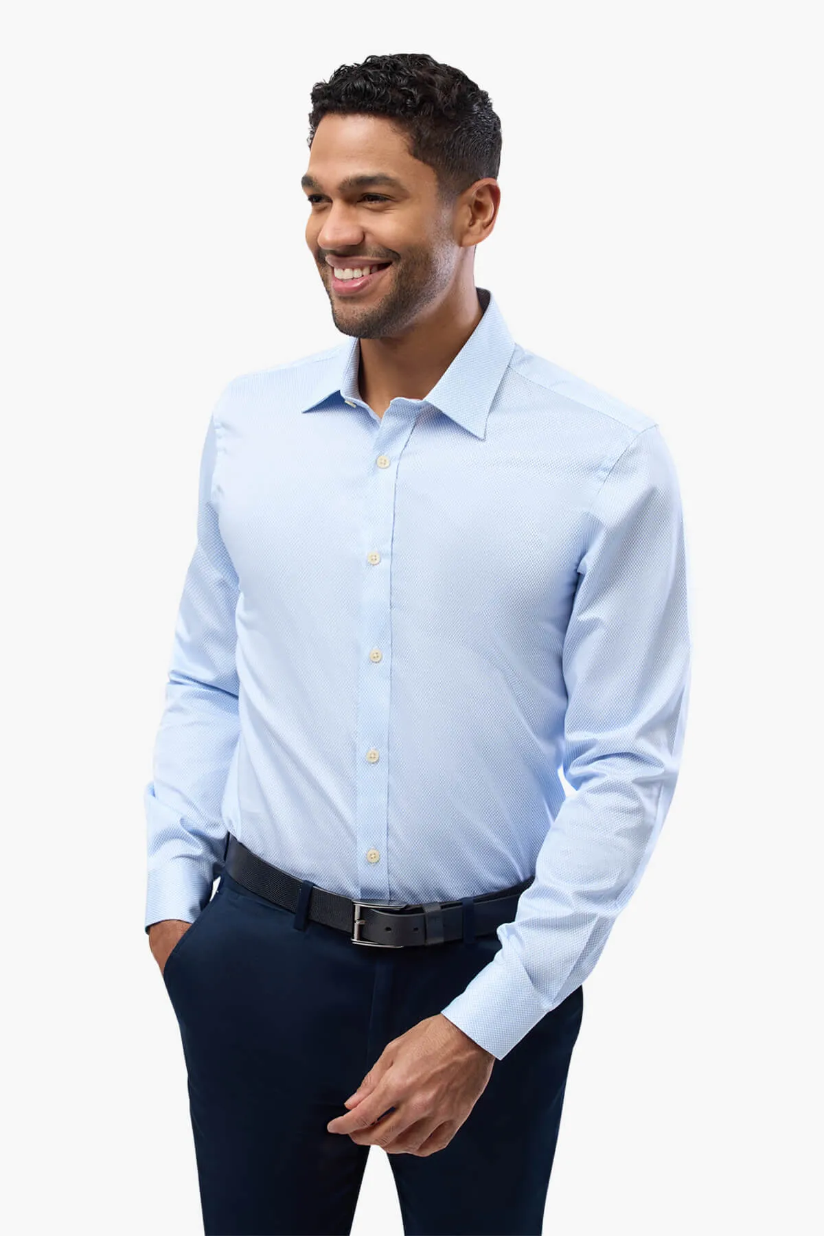 Brooksfield | Geo Print Slim Fit Business Shirt