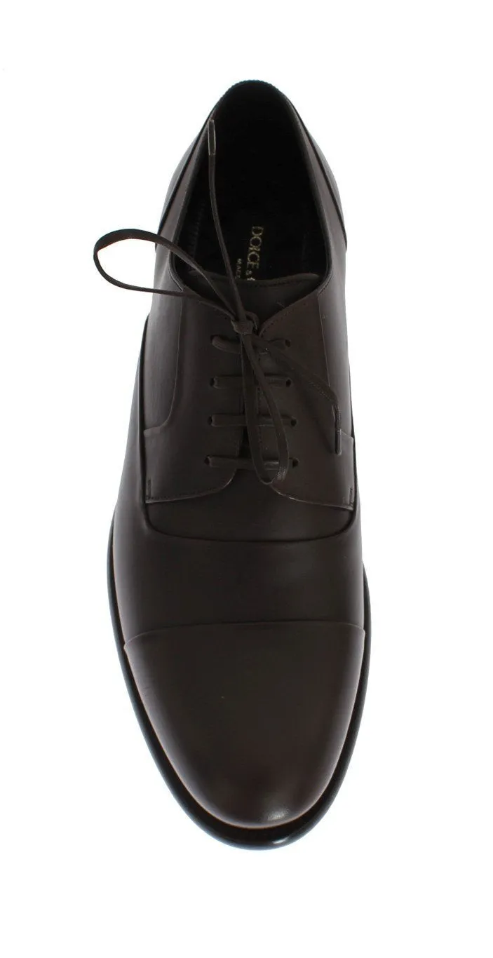 Brown Leather Laceup Dress Formal Shoes