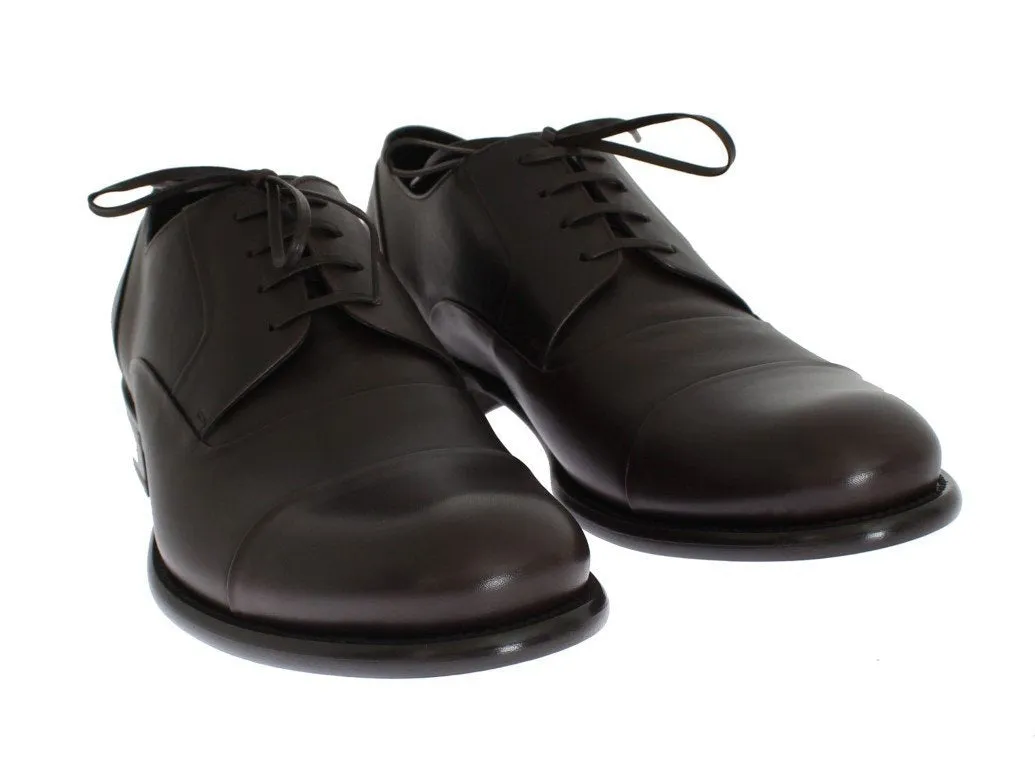 Brown Leather Laceup Dress Formal Shoes
