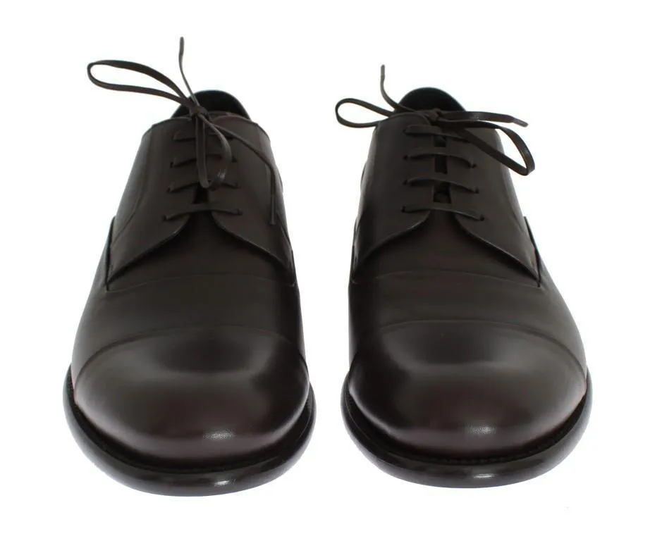 Brown Leather Laceup Dress Formal Shoes