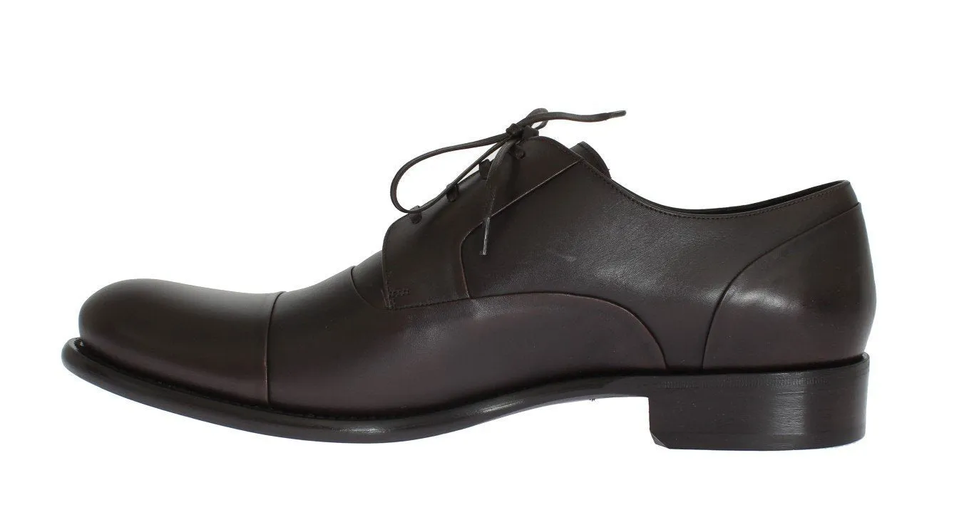 Brown Leather Laceup Dress Formal Shoes