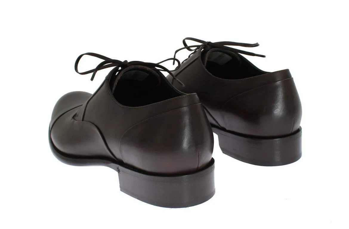 Brown Leather Laceup Dress Formal Shoes