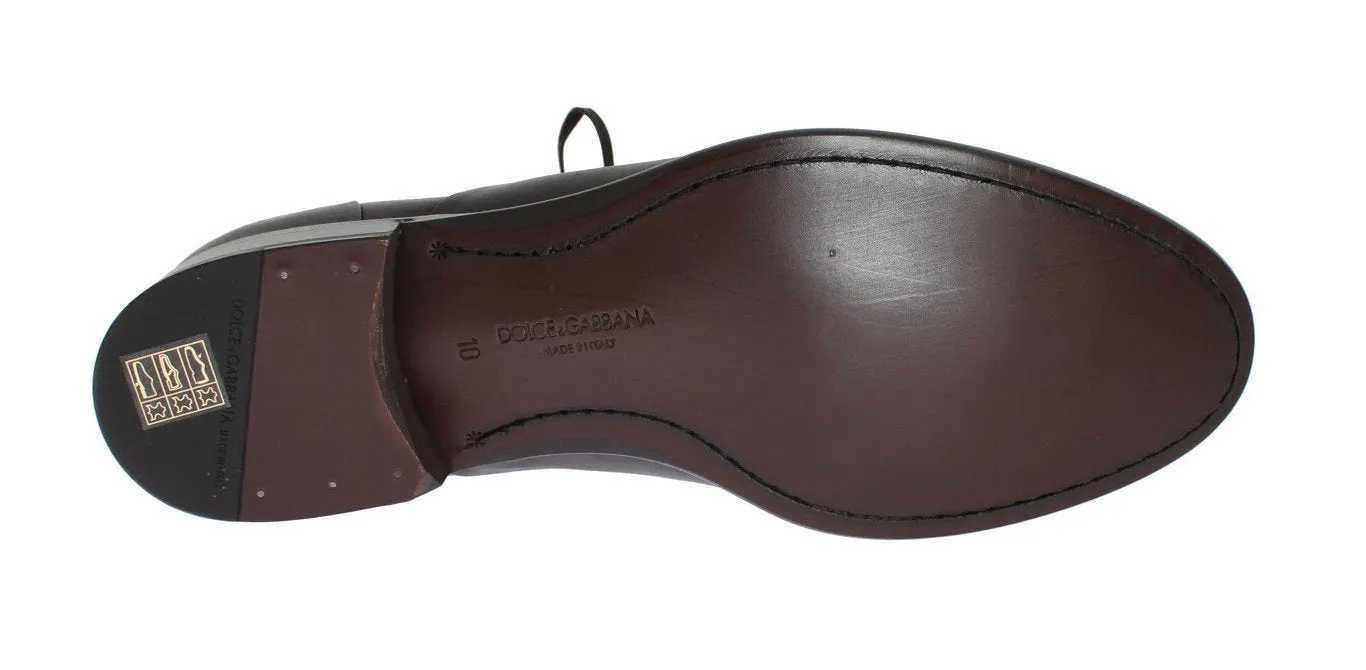 Brown Leather Laceup Dress Formal Shoes