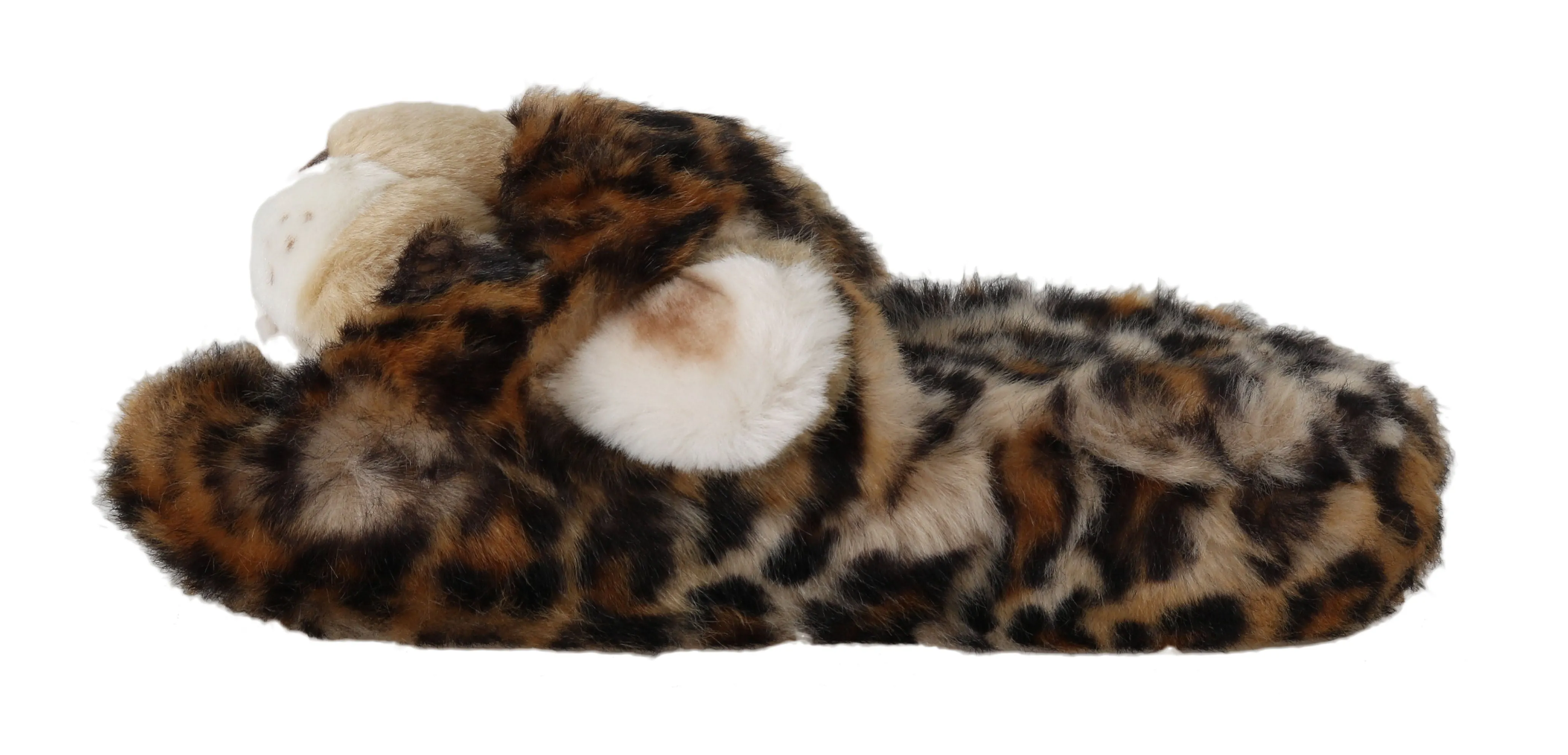 Brown Leopard Flip Flop Flat Slides