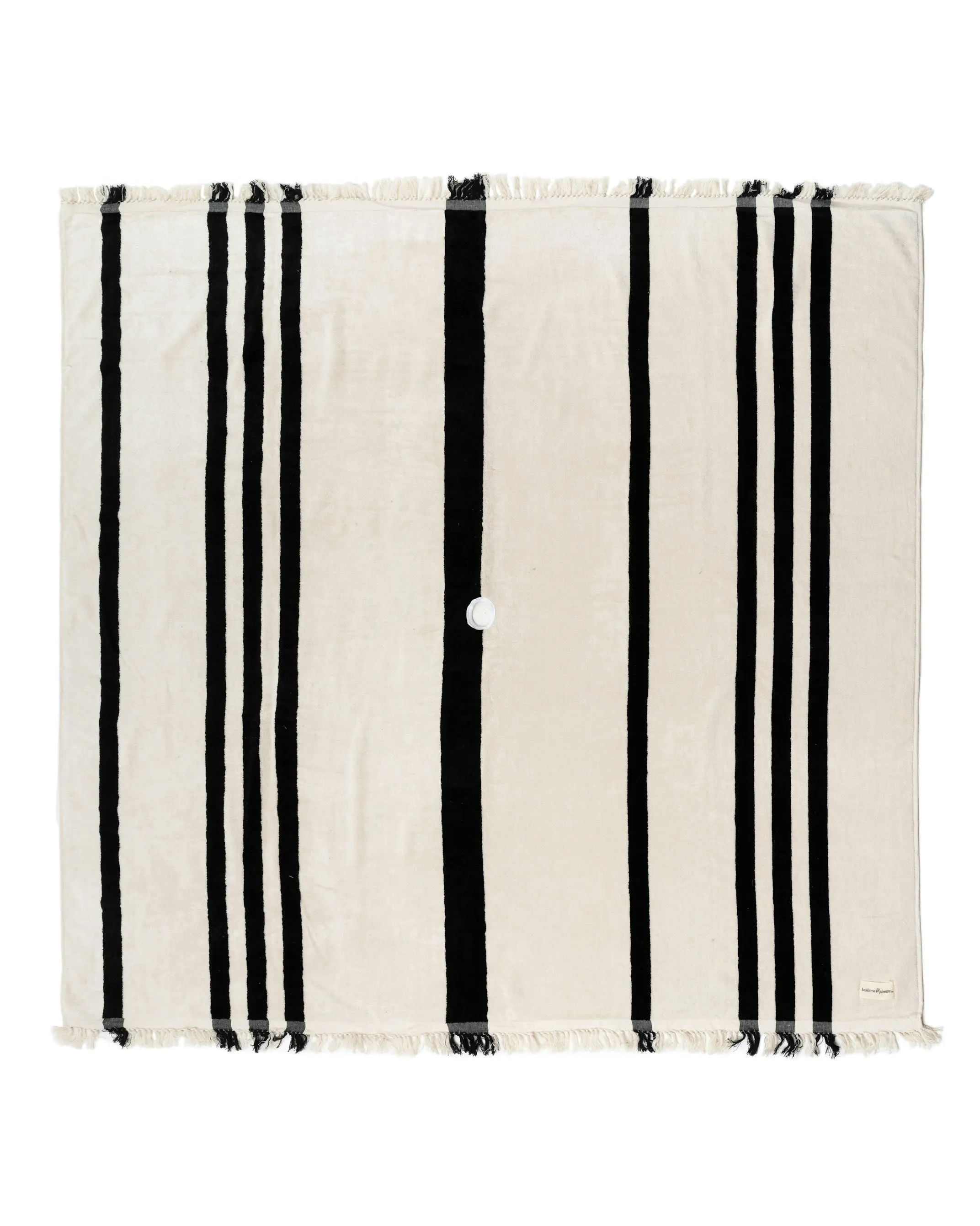 Business & Pleasure - Beach Blanket - Vintage Black Stripe