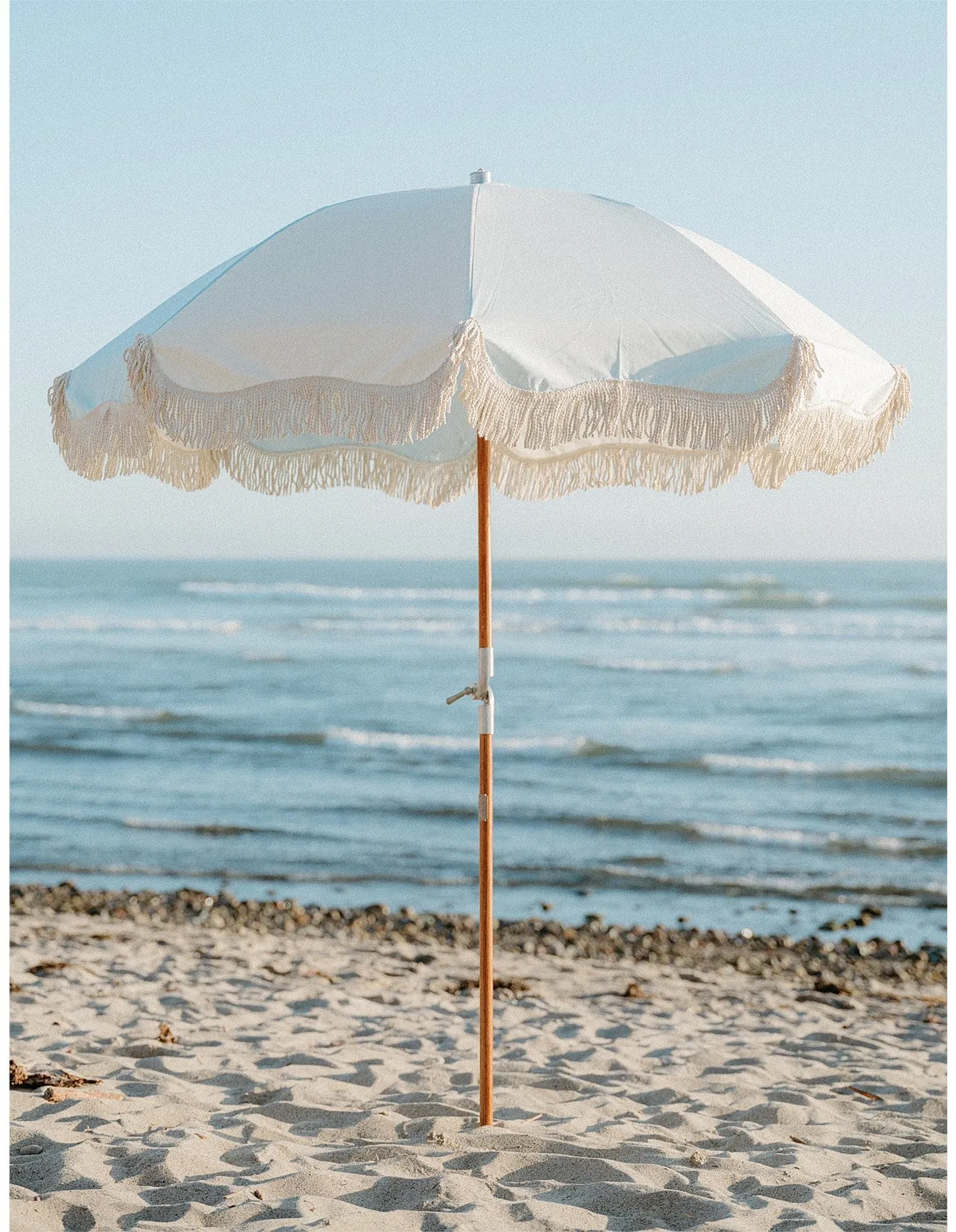 Business & Pleasure - Premium Beach Umbrella - 70's Panel Santorini Blue