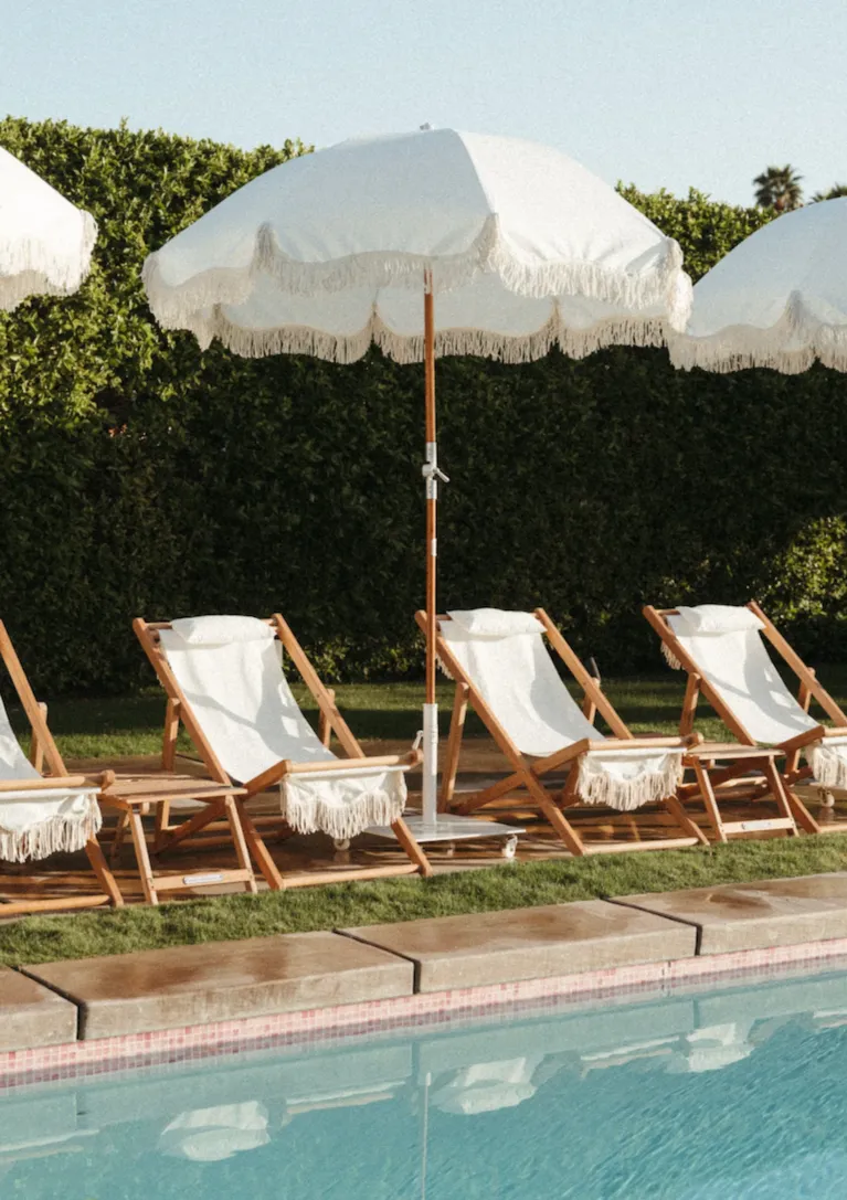 Business & Pleasure Premium Beach Umbrella Antique White