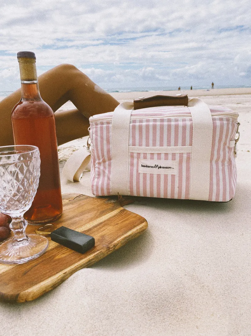 Business & Pleasure - Premium Cooler Bag - Laurens Pink Stripe