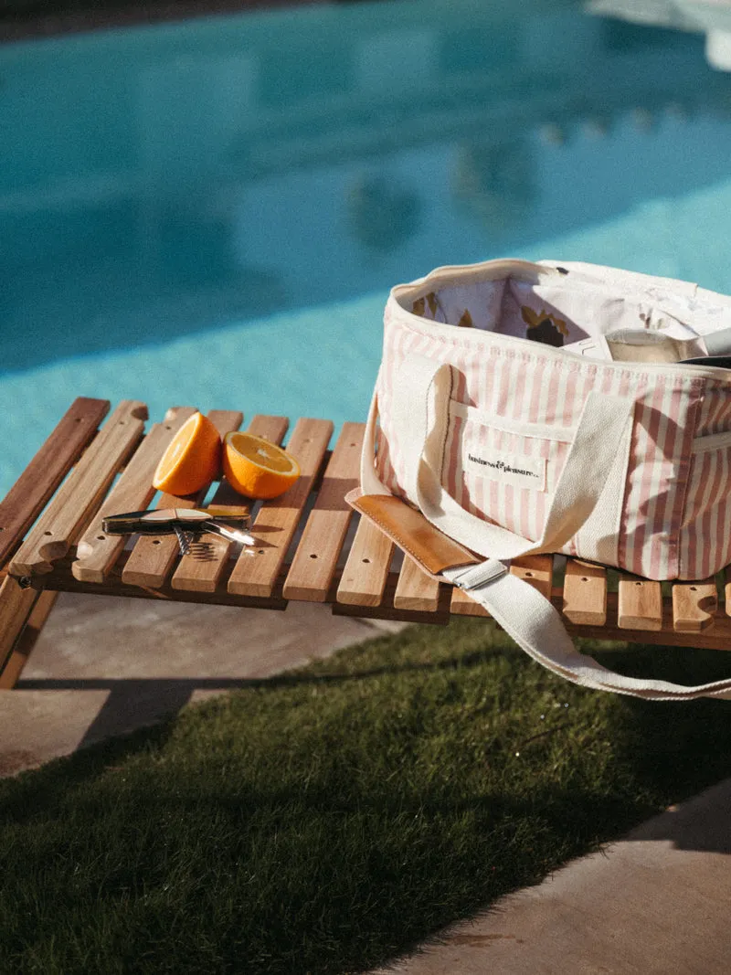 Business & Pleasure - Premium Cooler Bag - Laurens Pink Stripe