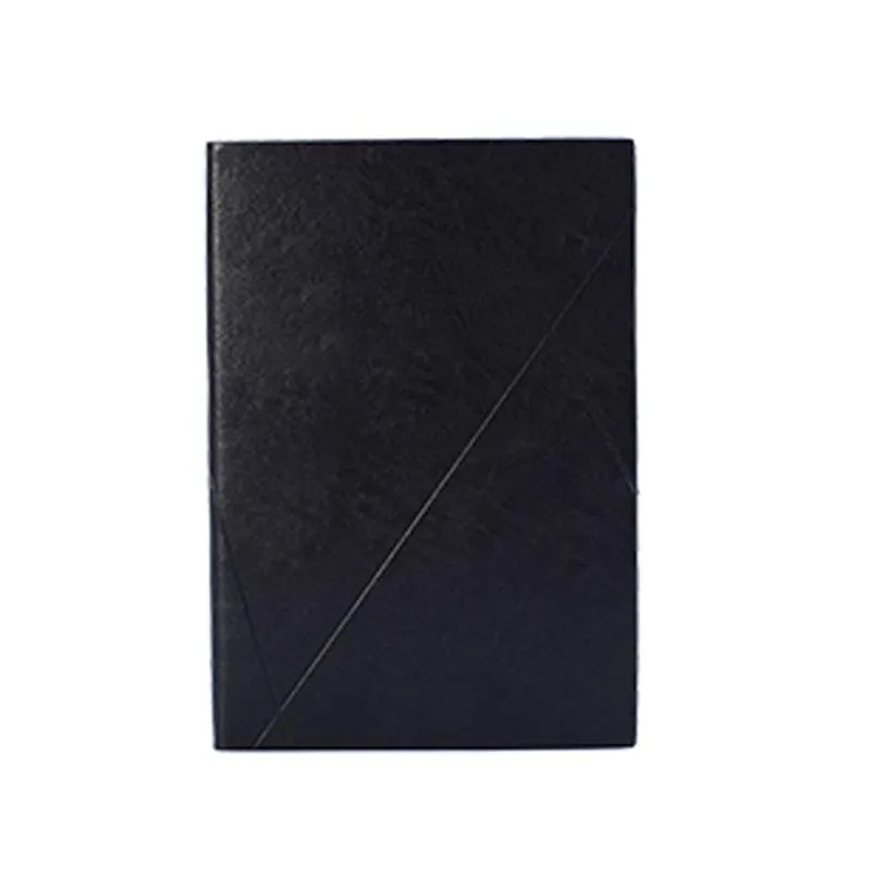 Business Paperback Notebook With Imitation Leather Cover And Diagonal Line Pattern