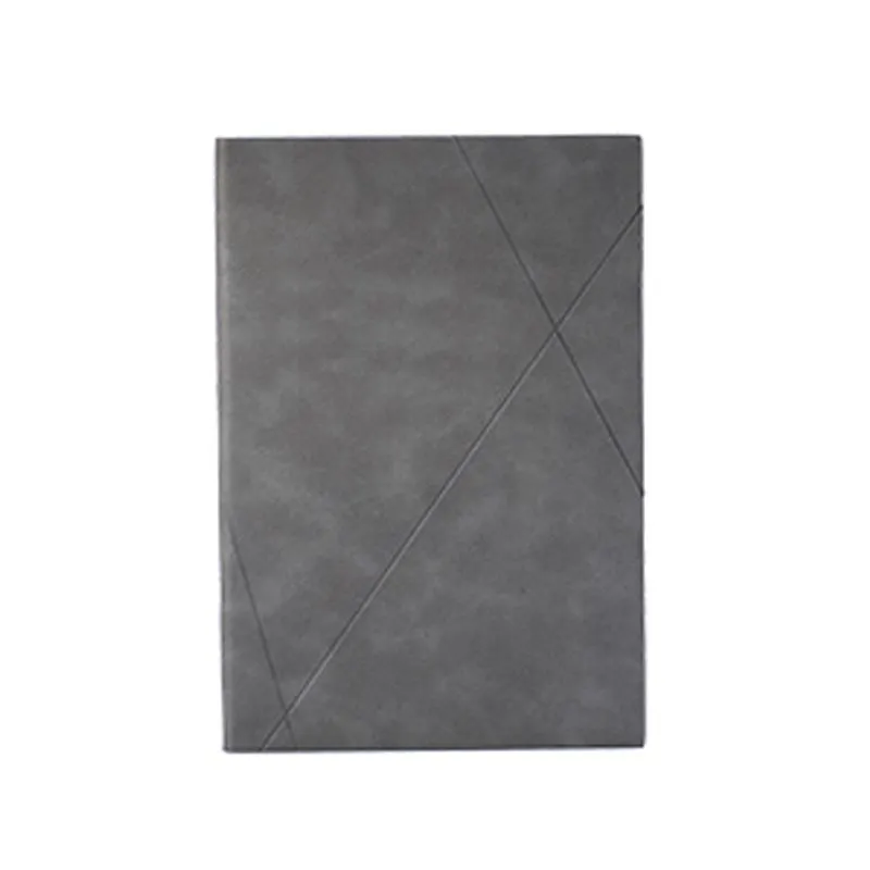 Business Paperback Notebook With Imitation Leather Cover And Diagonal Line Pattern