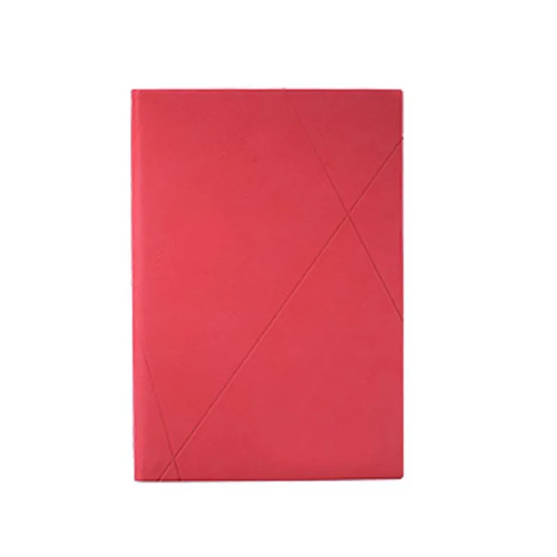 Business Paperback Notebook With Imitation Leather Cover And Diagonal Line Pattern