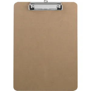 Business Source Flat Clip Hardboard Clipboard