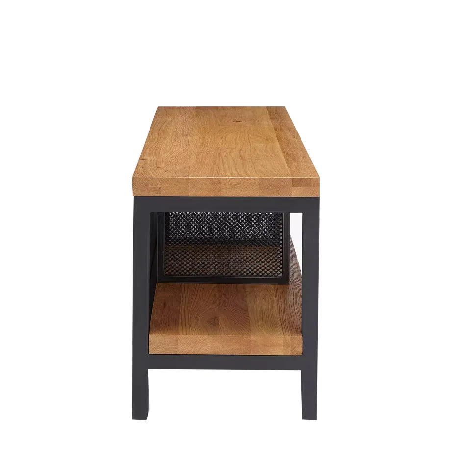 Calia Oak Storage Bench - 115cm