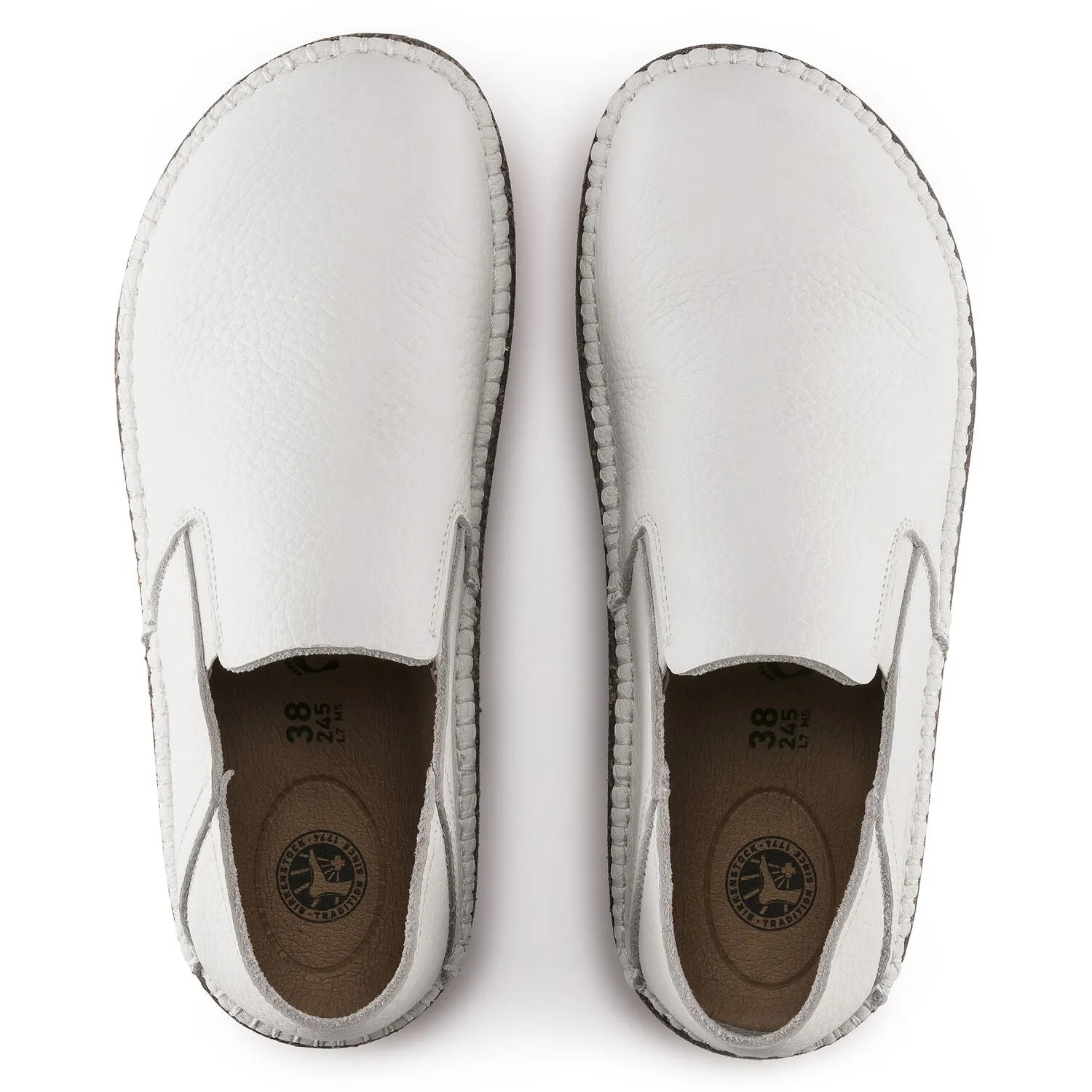 Callan Women - White Pebbled Leather