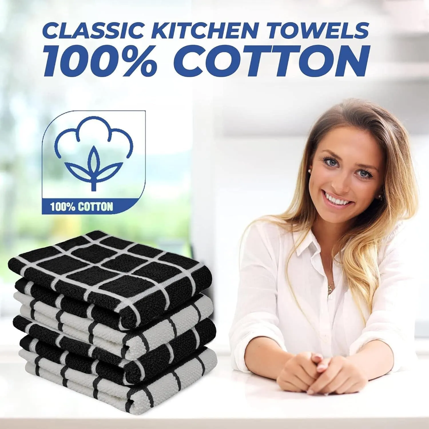 Cameron Check Premium Cotton Kitchen Towels