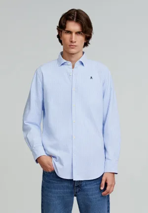 CAMISA OXFORD COM SKULL A CONTRASTAR