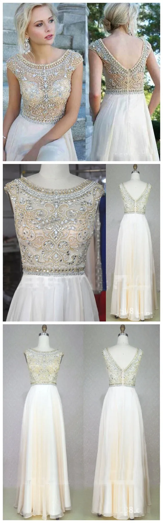 Cap Sleeves A-line Formal Cheap Long Evening Prom Dresses, BG51145