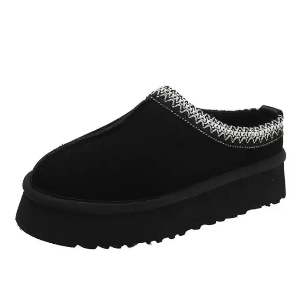 Casual Textured Fur Chunky Thermal Slip-On