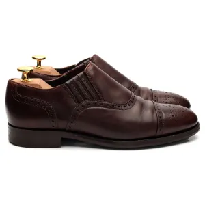 'Cavendish' Dark Brown Leather Lazyman Slip On Loafers UK 6 E