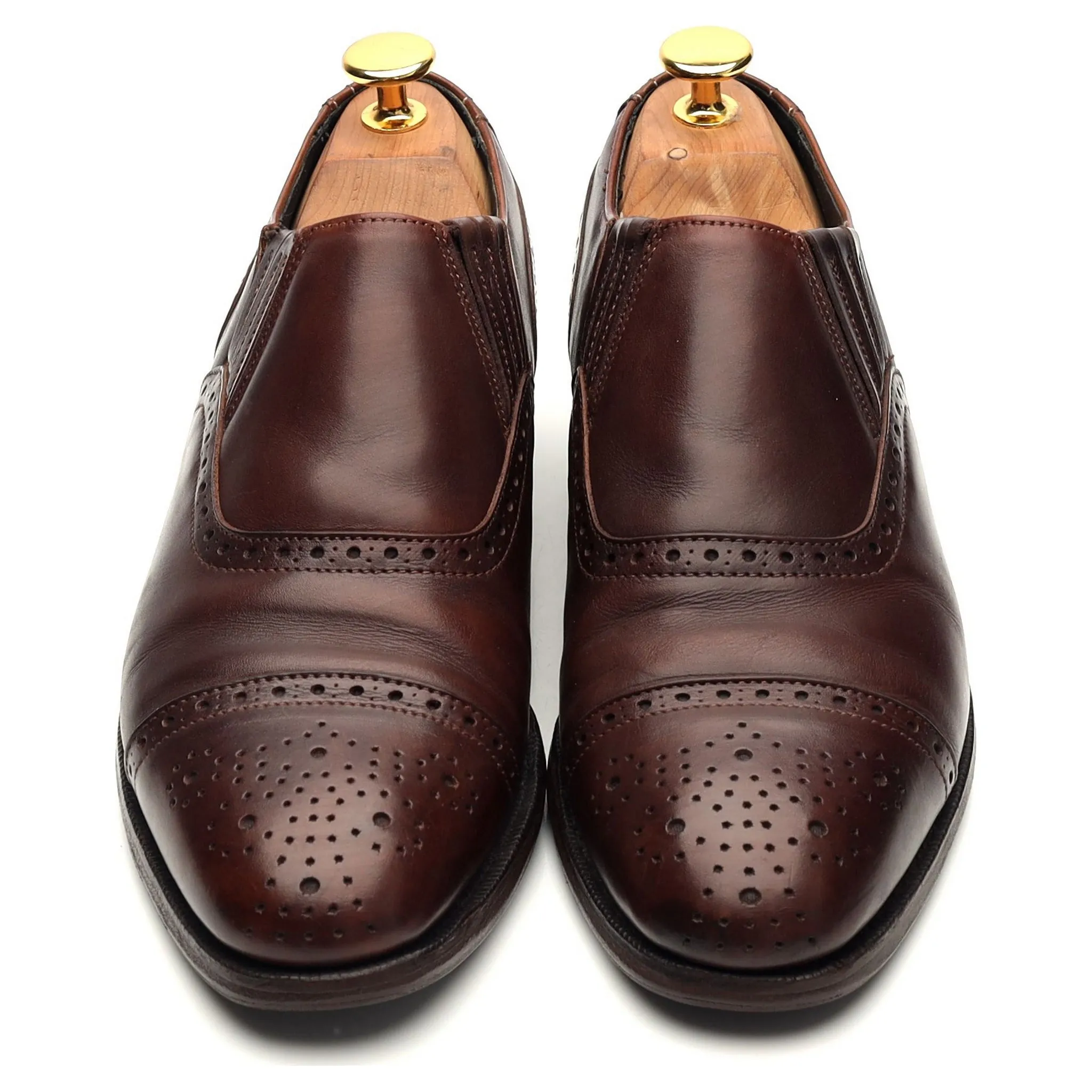 'Cavendish' Dark Brown Leather Lazyman Slip On Loafers UK 6 E