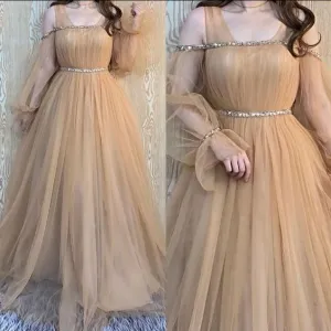 Champange Prom Dresses, Formal Evening Dresses    fg1742