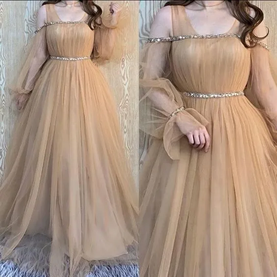 Champange Prom Dresses, Formal Evening Dresses    fg1742