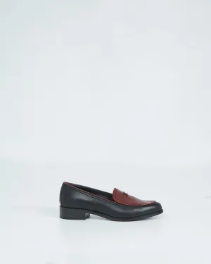 Chanel Brown/Black Leather CC Logo Loafer - 37