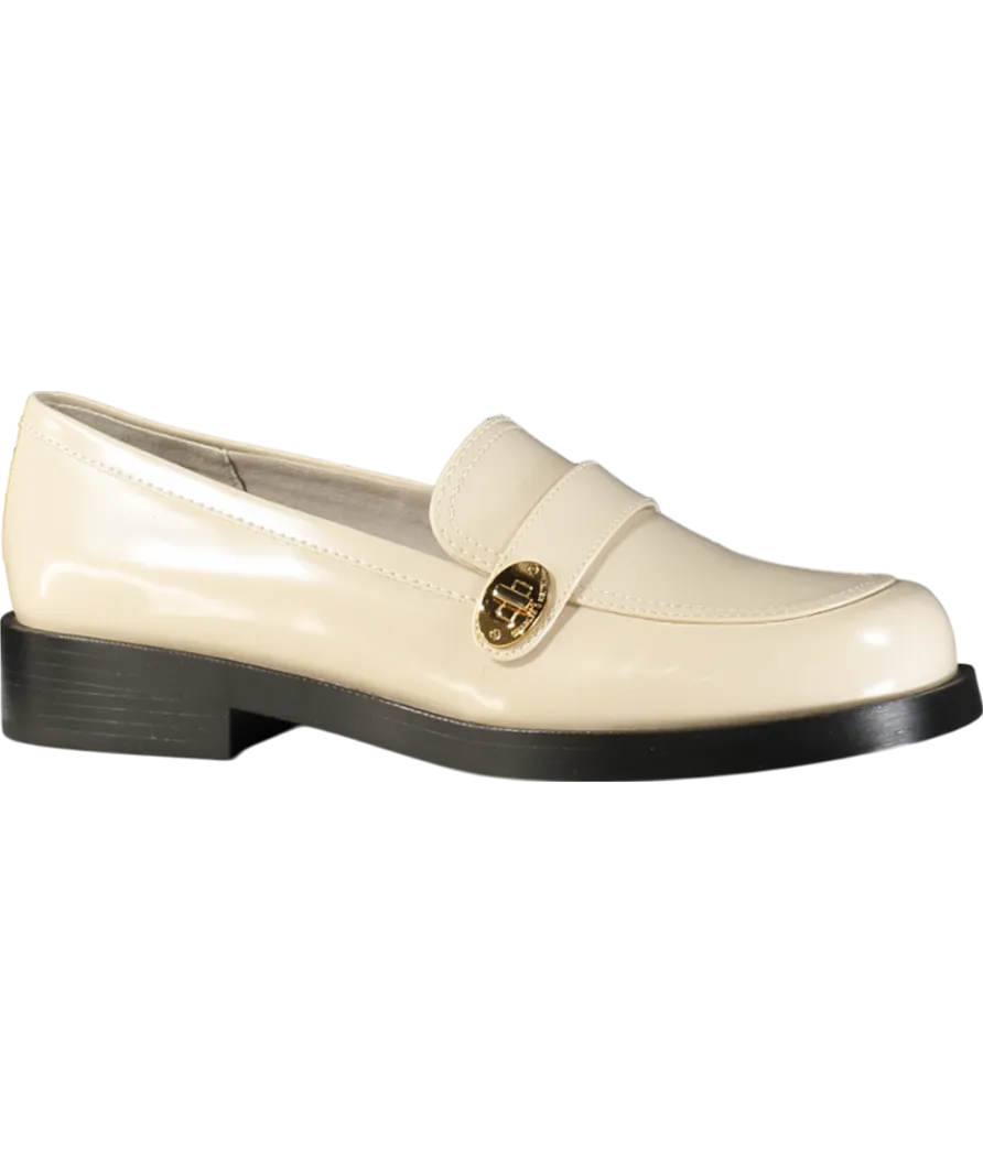 Charles & Keith Cream Hettie Metallic Buckle Strap Loafers UK 6 EU 39 👠