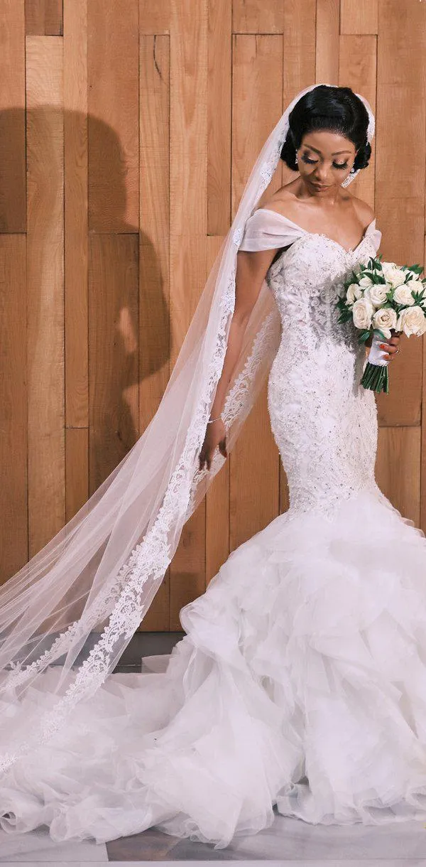 Charming Cap Sleeves Sweetheart Mermaid Vintage Long Wedding Dresses, WD0616