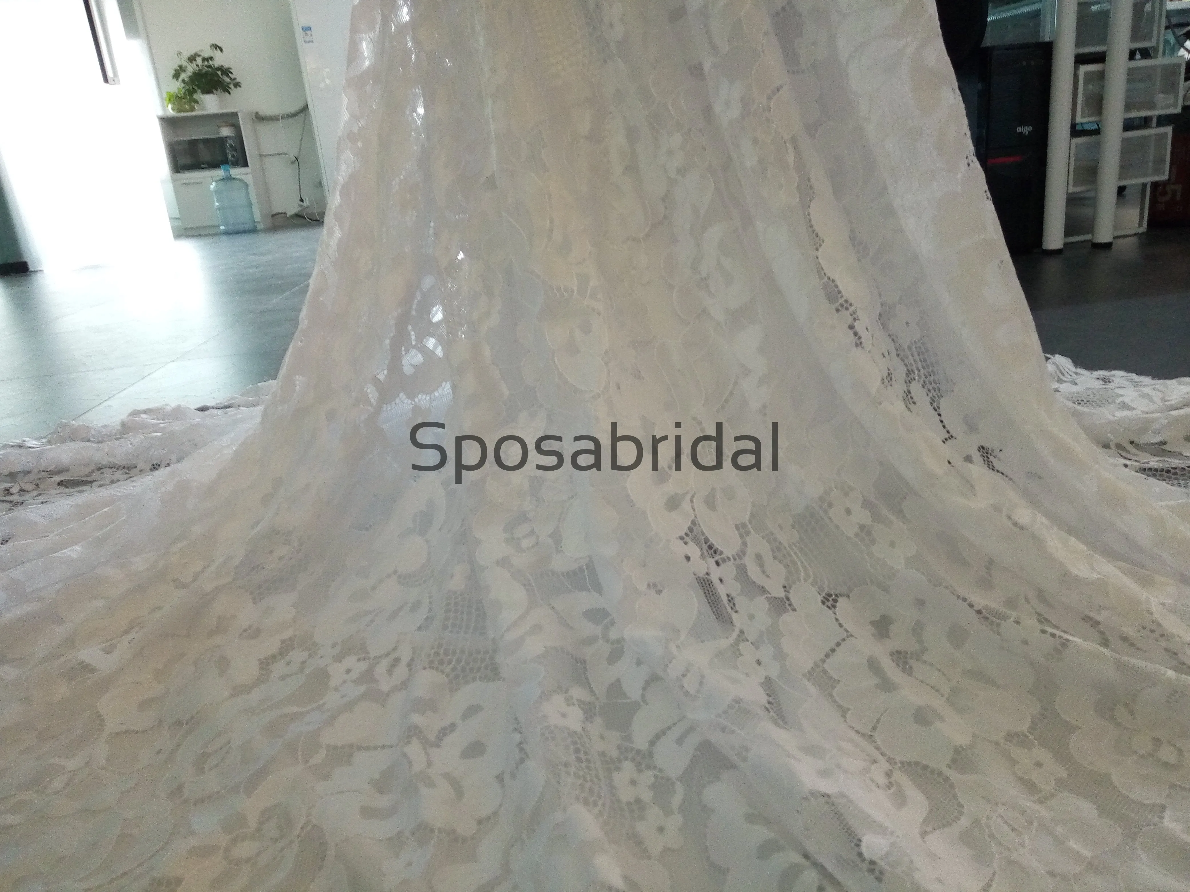 Charming Lace A-line Fashion Spaghetti Straps Wedding Dresses, Bridals Dresses WD0431