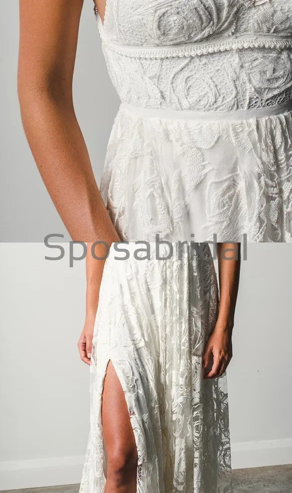 Charming Lace A-line Fashion Spaghetti Straps Wedding Dresses, Bridals Dresses WD0431