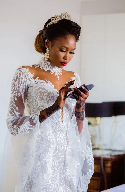 Charming Long Sleeves Lace Mermaid Long Wedding Dresses WD0571