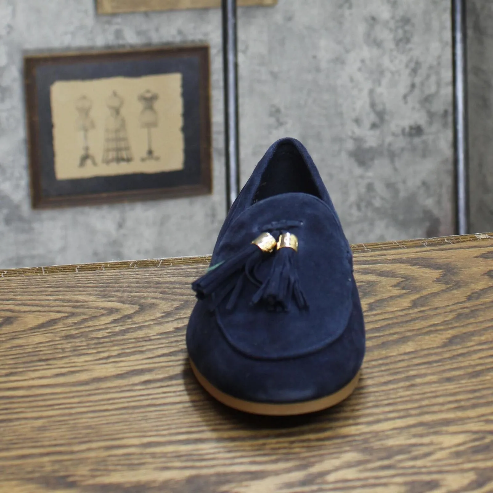 Charter Club Loafers Slip On Amputee Replacement Right Shoe Only Navy Blue 7W