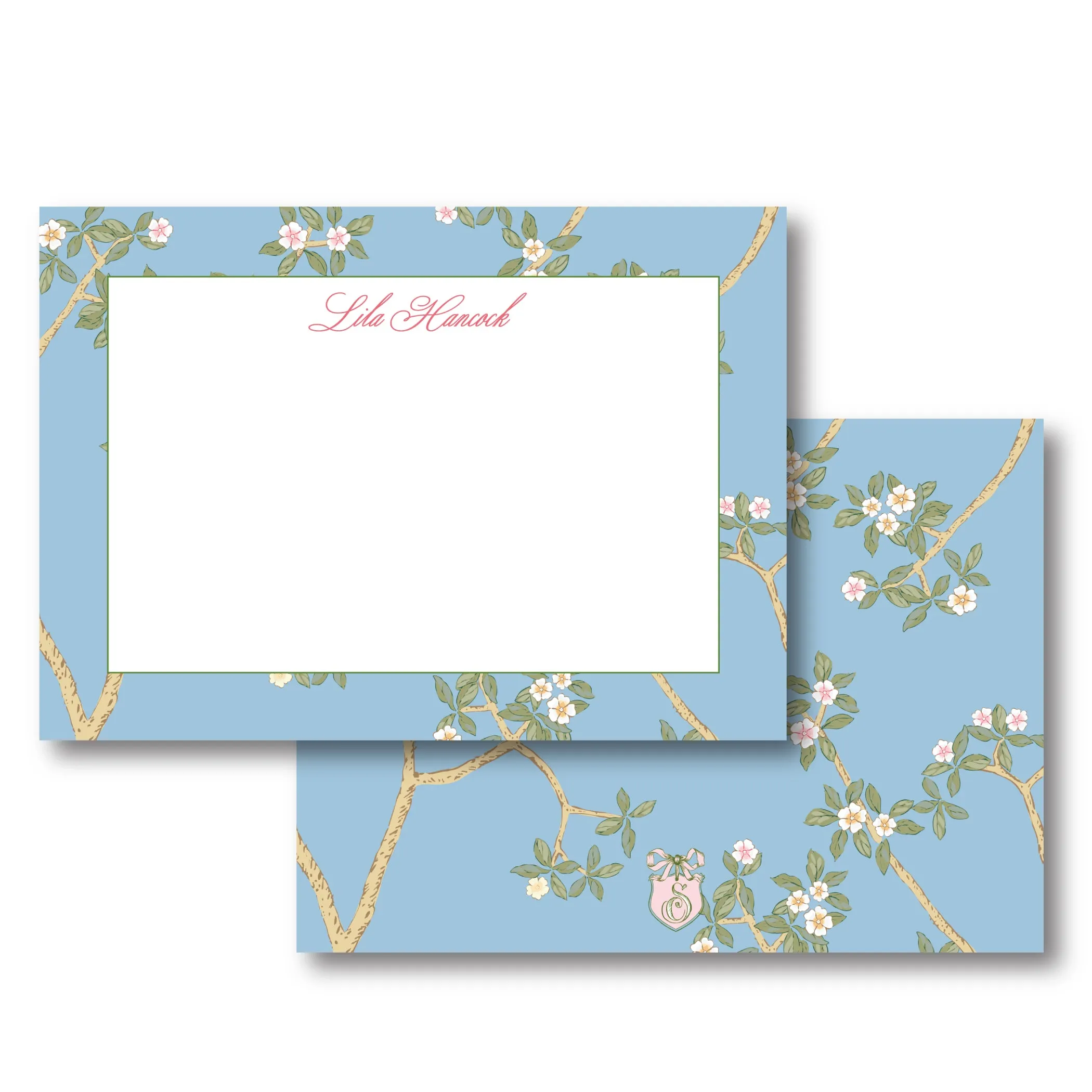 Chinoiserie Branch - Blue Stationery