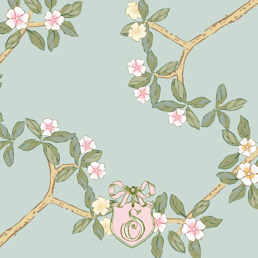 Chinoiserie Branch - Green Calling Card