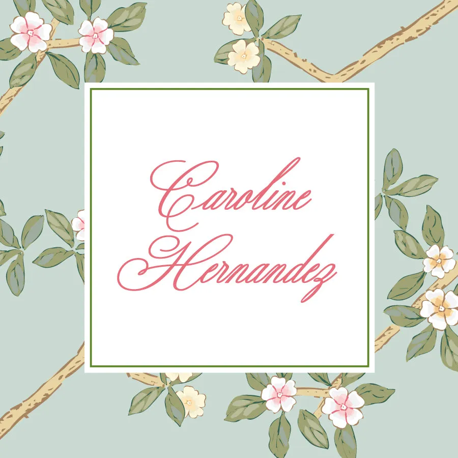Chinoiserie Branch - Green Calling Card