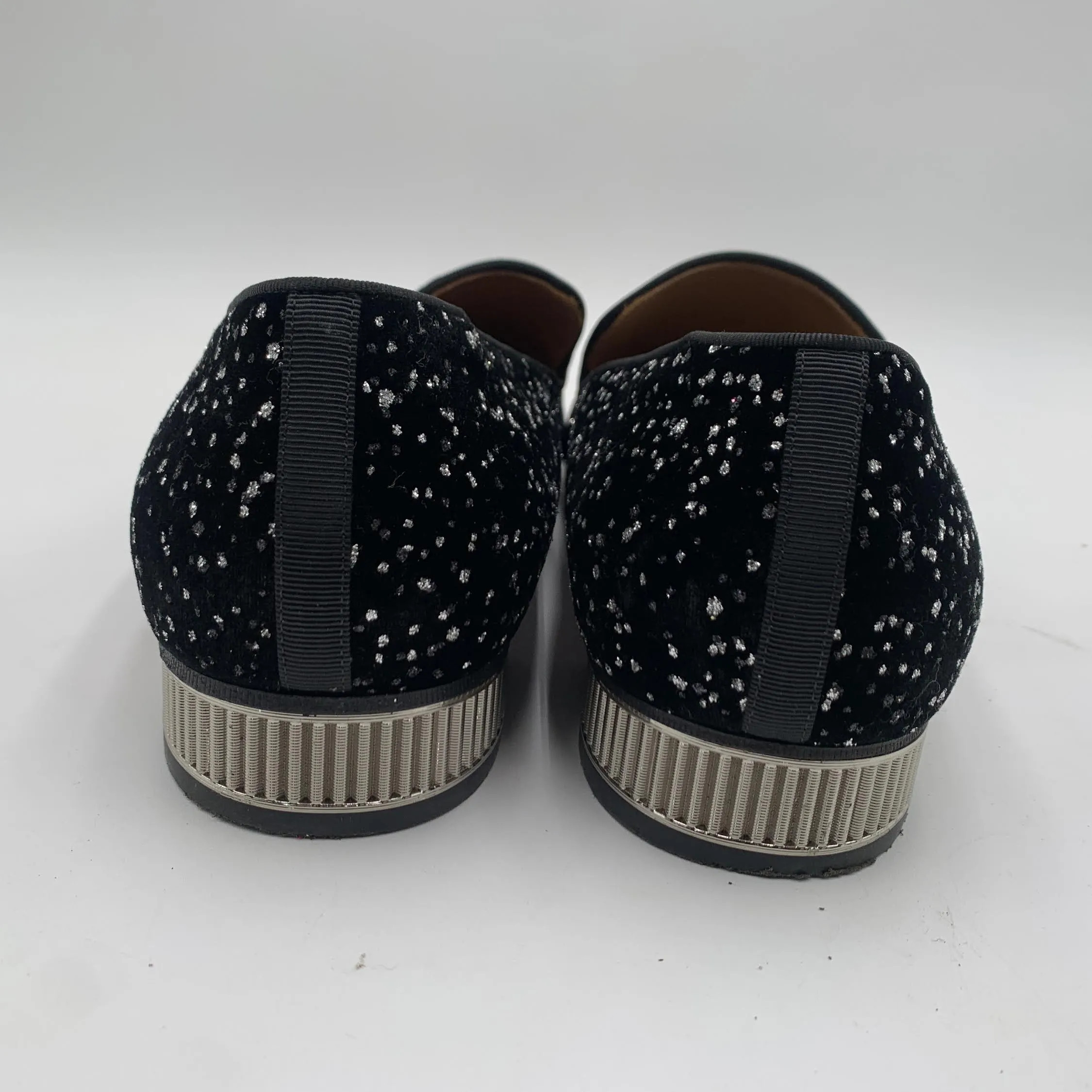 Christian Louboutin Black Velour Loafers