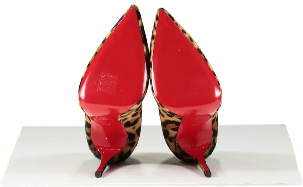 Christian Louboutin Kate 100 Leopard-print Pony Hair Pumps UK 3.5 EU 36.5 👠