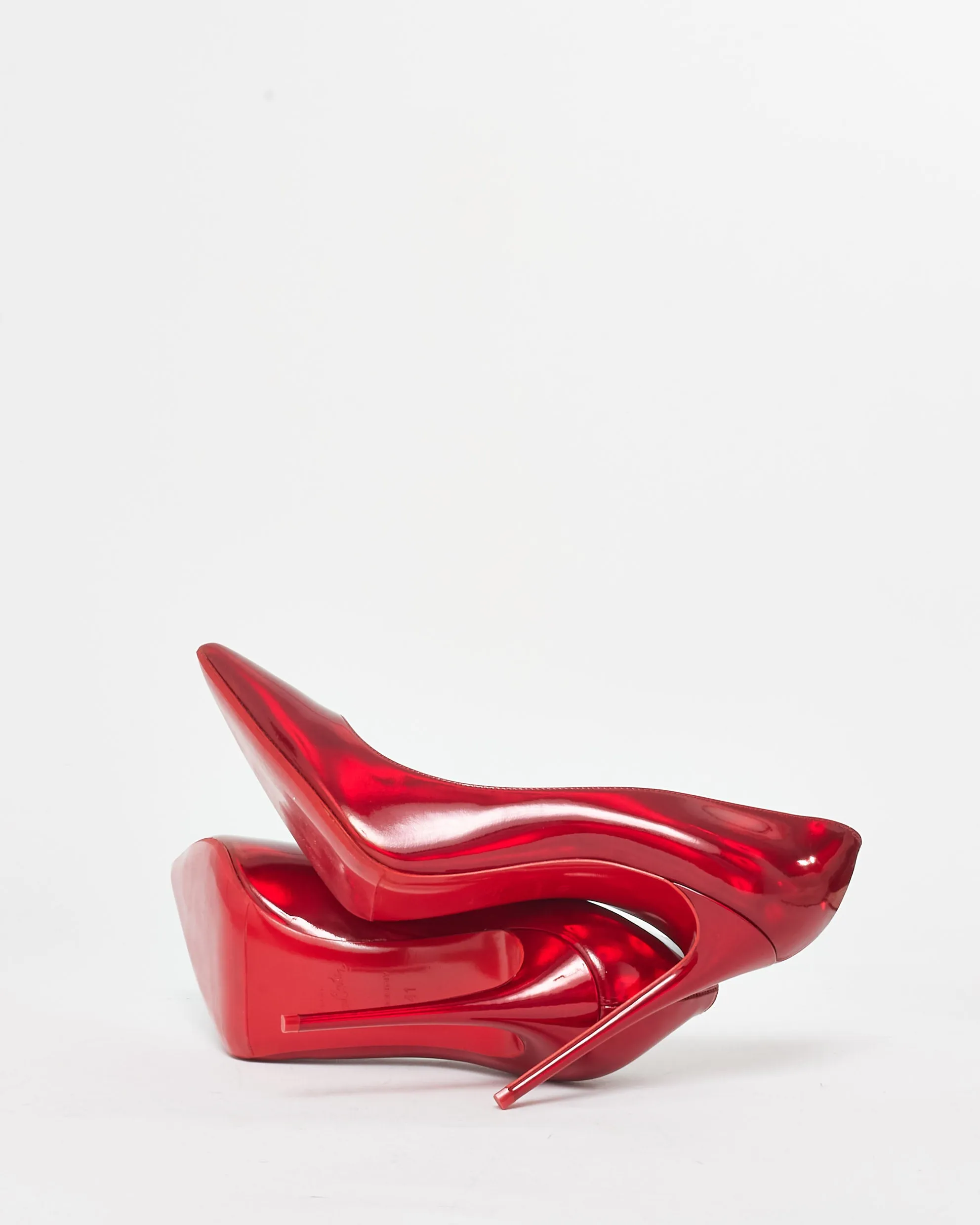 Christian Louboutin Red Glossy Leather So Kate Pumps - 41