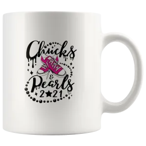 Chucks & Pearls Mug, Kamala, Vice President, 2021