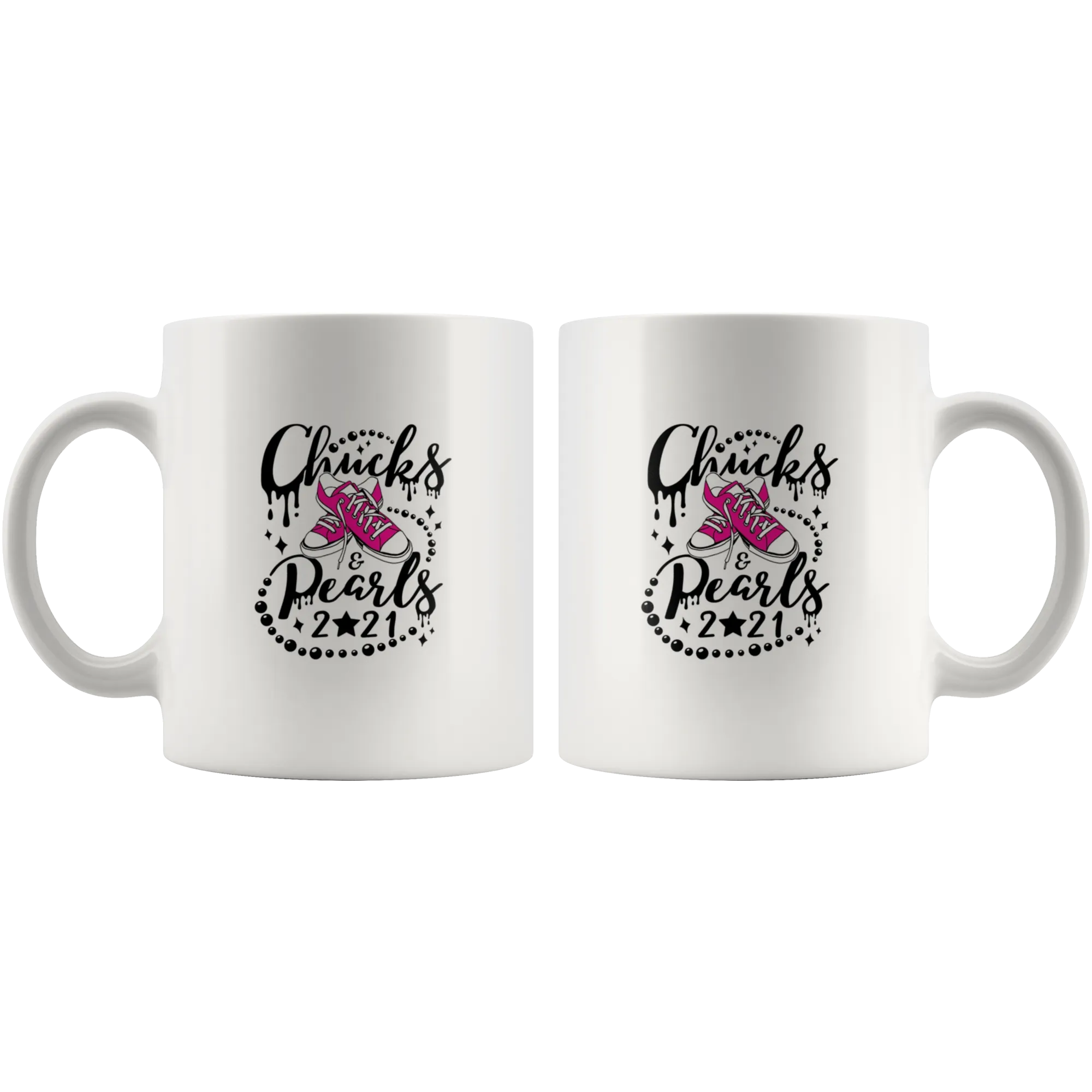 Chucks & Pearls Mug, Kamala, Vice President, 2021