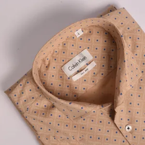 CK Beige Printed Shirt