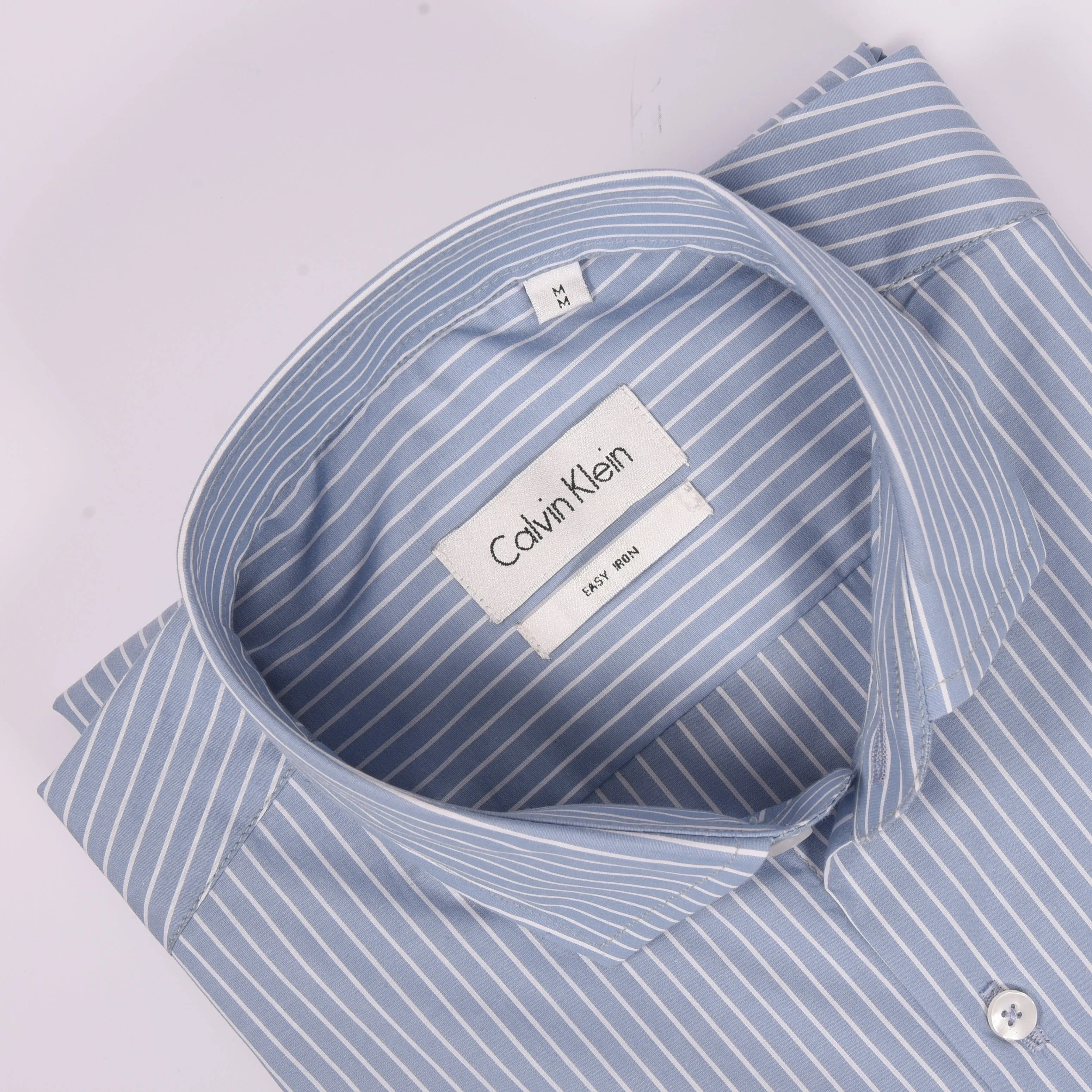 CK Blue & White Hairline Stripes Shirt