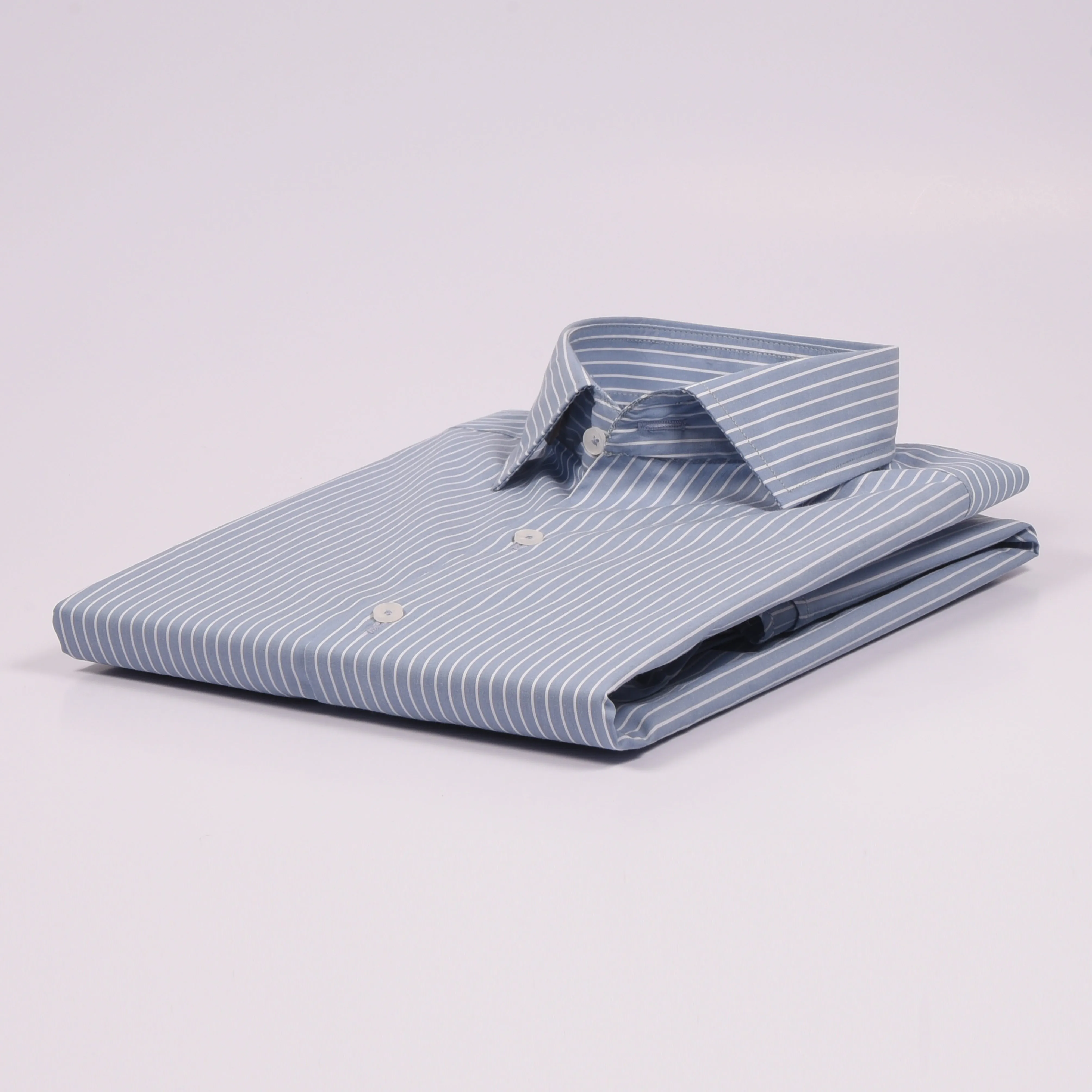 CK Blue & White Hairline Stripes Shirt