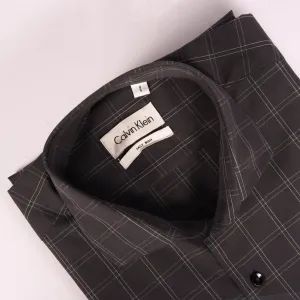 CK Dark Grey Checkered Shirt