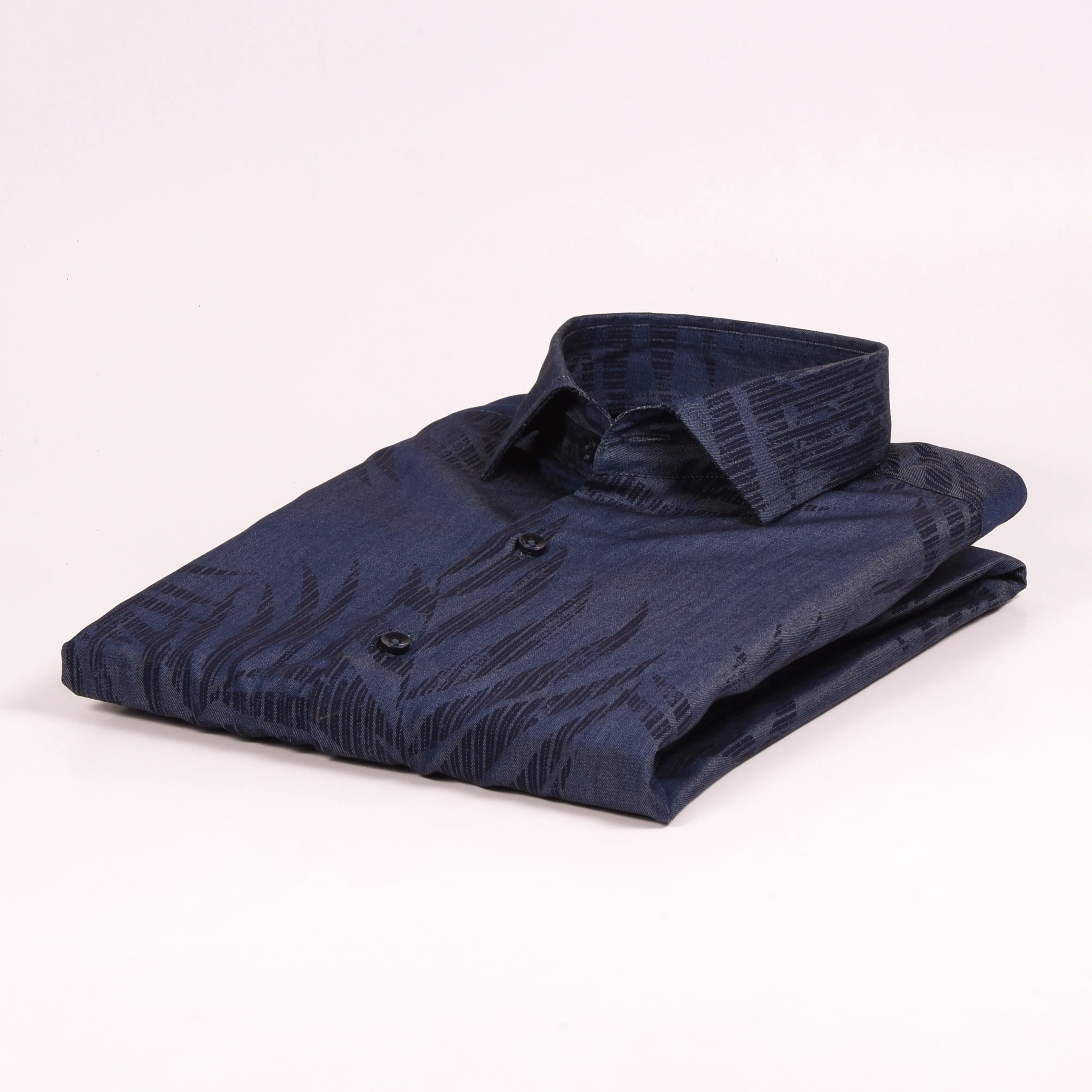 CK Denim Blue Printed Shirt