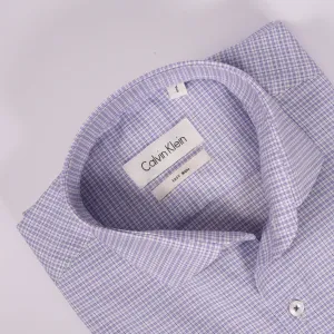 CK Purple Mini-Checkered Shirt