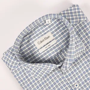 CK White & Blue Checkered Shirt